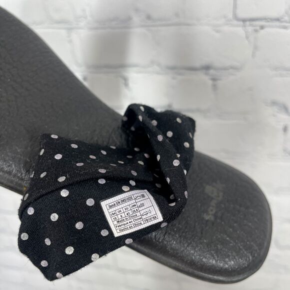 Sanuk Sandal Womens Size 10 Yoga Mat Thong Flat Polka Dots Sling Flip Flops - Picture 10 of 11